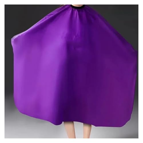 Capa impermeable para corte de cabello 140x120 cm morada miniatura 5