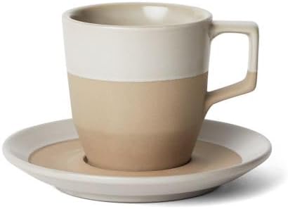 notNeutral Pico Small Latte Cup with Saucer, Natural 8 oz