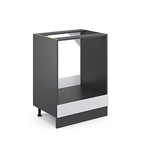 Vicco Meuble pour Four R-Line, Blanc Haute Brillance, 60cm sans PT, pour Une Combinaison Libre au Sein de systèmes de Cuisine modulaires