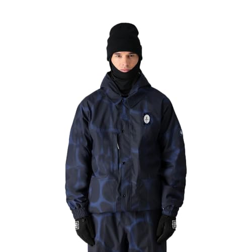 [686] SIX EIGHT SIX(�V�b�N�X�G�C�g�V�b�N�X) �����Y DOJO SHELL JACKET �����Y �W���P�b�g �X�m�{ �X�m�[�{�[�h �X�m�[�E�F�A m4wn140 BLUE AIRBRUSH XL