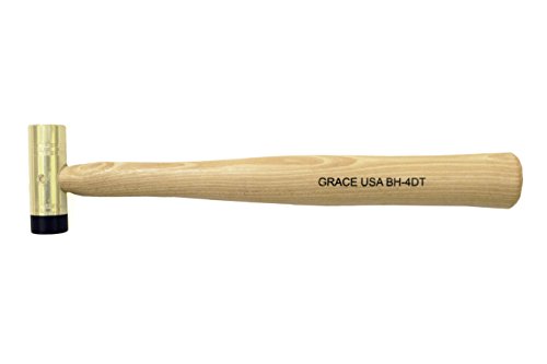 Grace USA Delrin Tipped Brass Hammer- 8 oz