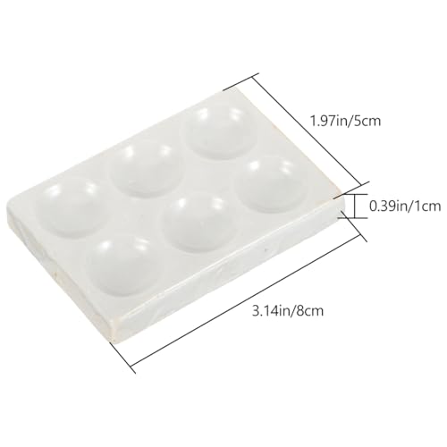 ULTECHNOVO Keramik Reaktionsplatte 6 Löcher 10 Stück Für Chemielabor Experimente Spotplatte Chemie Zellreaktionsplatte Laborbedarf