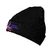 Qauirfe Epilepsy Awareness Cozy Knitted Beanie Hat - Stylish Winter Headwear Acrylic Ideal for All Ages Black