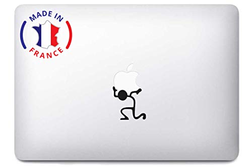 Anakiss Stickers pour Macbook Porte Pomme Noir Taille Unique Autocollant