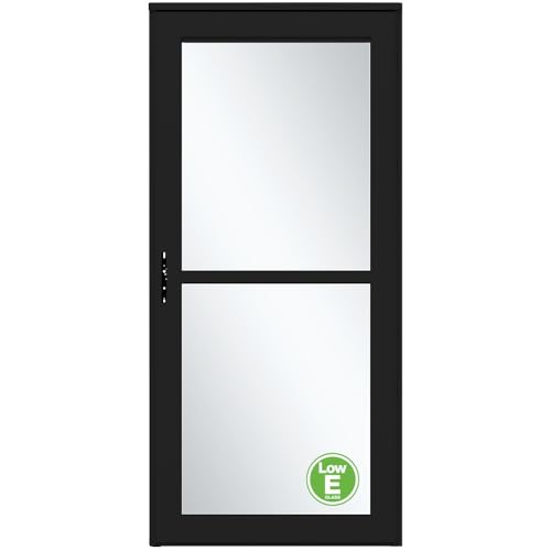 Platinum Low-E Black Storm Door