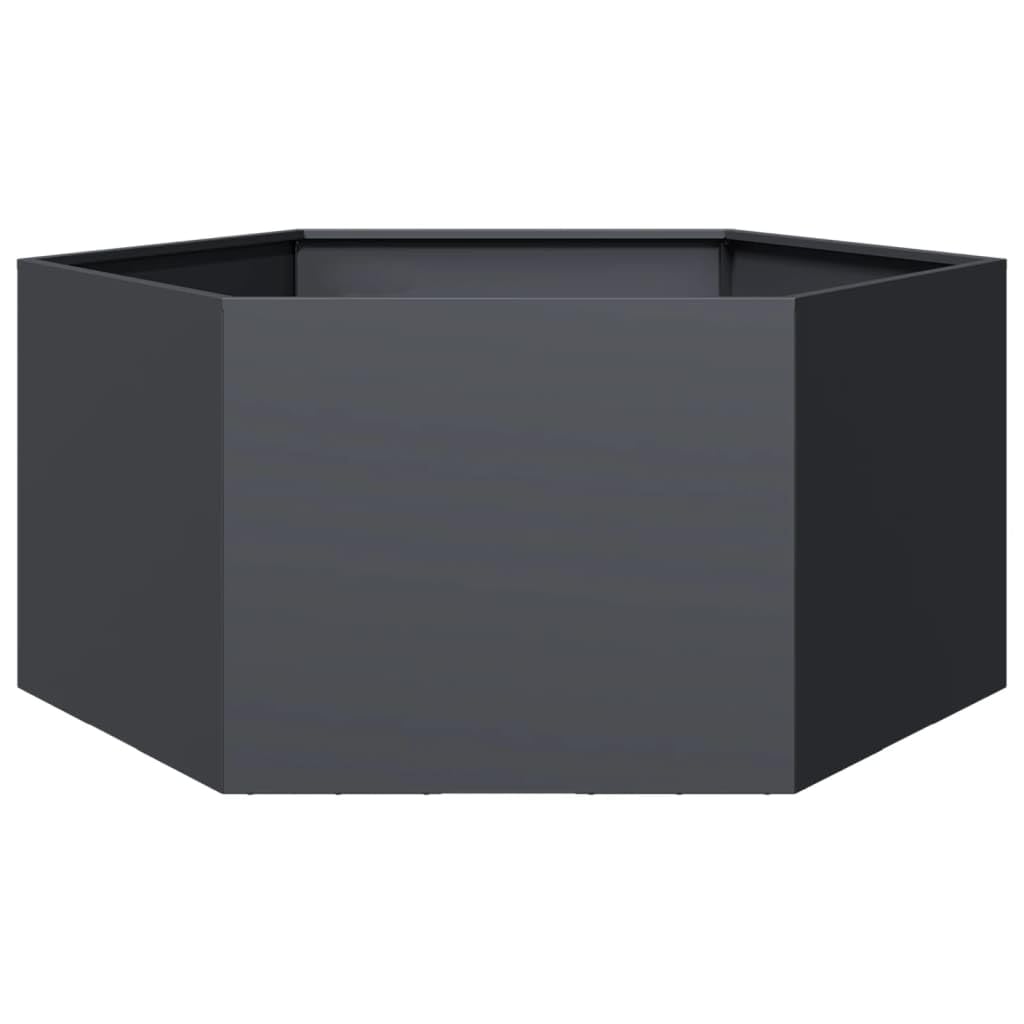 Pflanzkübel Pflanzbeet Pflanztopf Wetterfest Garten Pflanzkasten Pflanzenbeet Kräuterbeet Blumenkasten Blumenkübel für Balkon Pflanzenkübel Anthrazit 104x90x45 cm Stahl