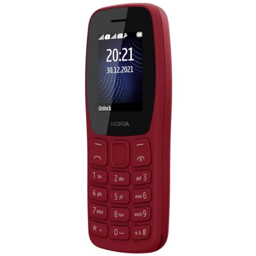 Image of Nokia 105 Plus Dual SIM, Keypad Mobile Phone with Wireless FM Radio, Memory Card Slot and MP3 Player | Red