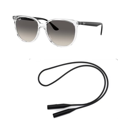 Ray-Ban RB4378 Sunglasses Bundle: RB 4378 647711 Transparent Grey Gradient and Universal Anti-slip Silicone Leash2