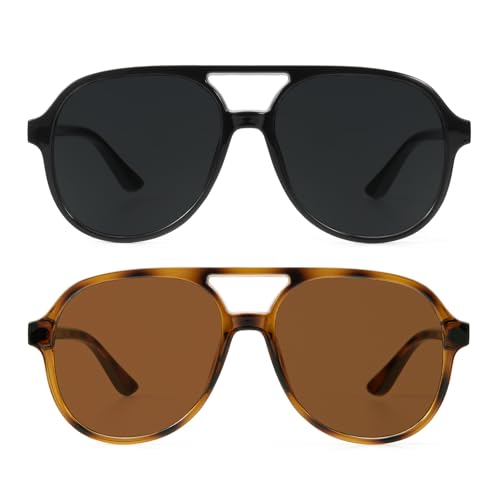 Polarized Sunglasses for Women, Sunglasses Womens for Shopping, Driving, 2PACKS2