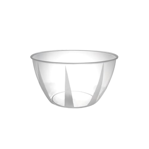 Party Essentials Hard Plastic 24-Ounce Small Serving Bowls, Clear, 6-Count