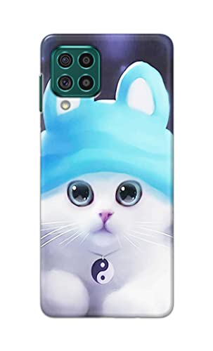 Image of Chinese Cutie Kitten Cat Big Eyes Lovely Girl Ears Hard Back Case Cover for Samsung Galaxy F62 / M62 Back Cover -(J5) VNS2221