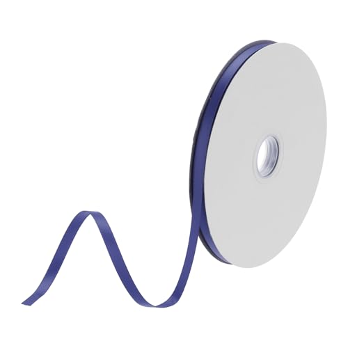 DMiotech 1/4 inch 100 Yards Satin Ribbon Thin Double Face Fabric Navy Blue