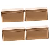 BESTYASH 4Stücke Blechkoffer mit Deckel Metall Boxen zur Aufbewahrung von Tee Süßigkeiten und Geschenken Praktische Organizer für Ordentliches Zuhause