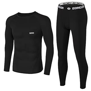 EONGOA Herren Thermounterwäsche Set mit Fleece