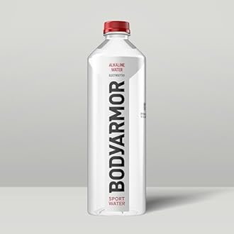 BODYARMOR SportWater Alkaline Water, Superior Hydration, High Alkaline Water pH 9+, Electrolytes, Perfect for your Active Lifestyle, 1.5 Liter (Pack of 12)