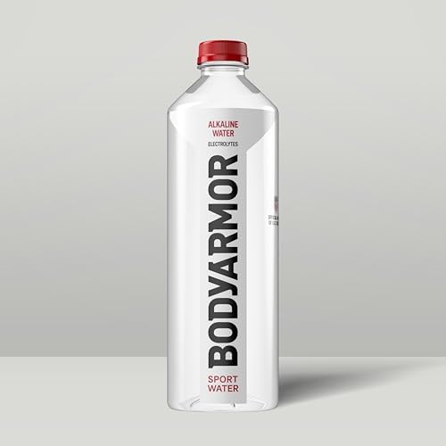BODYARMOR SportWater Alkaline Water, Superior Hydration, High Alkaline Water pH 9+, Electrolytes, Perfect for your Active Lifestyle, 1.5 Liter (Pack of 12)