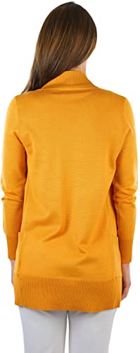 Image of ToBeInStyle Women's Long Sleeve Rib Banded Open Sweater Cardigan