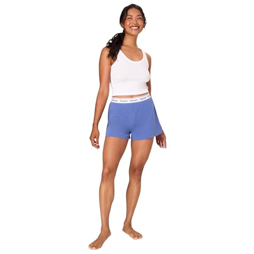 Image of Hanes Womens Originals Pajama Shorts Pack, 2-Pack, Comfywear Pajamas for Women Set, Loungewear Clothing, Sleep Shorts
