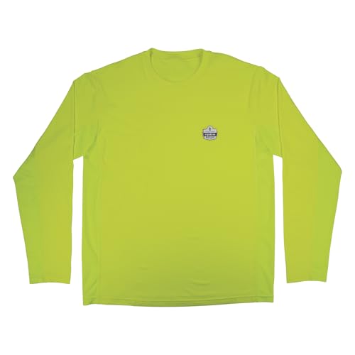Ergodyne Chill Its 6689 Cooling Shirts Long Sleeve Sun Shirt UV Protection Lime