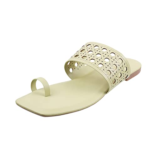 Image of Metro Womens Synthetic Lightgreen Slippers (Size