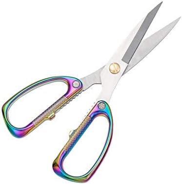 Kitchen Scissors for Left Right Handed Stainless Steel Cooking Scissors Heavy Duty Sharp Shears Multi Purpose for Food Poultry Fish Meat Vegetables Herbs BBQ Non Slip Grip Dishwasher Safe Great Color