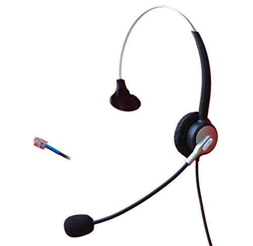 Comdio H303C5 Mono Call Center Telephone Headset Headphone with Mic for Cisco IP Phones 7940 7941 7942 7945 7960 7961 7962 7931G 7962G 7965G 7970G 7971G and Plantronics M10 M12 Vista Modular Adapters