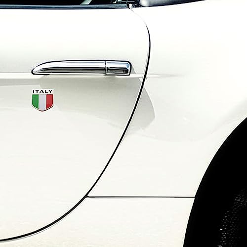 Image of Italian Flag Sticker Italy Flags Car Stickers Aluminium Car Auto Decals for Trucks Motorcycle Car Italian Flag Emblem Decal Badge International Flags Country Flags 1.97 inch (Italian)