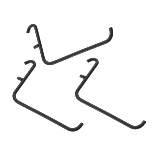 Mikikit 3pcs Iron Pegboard Hooks for Tools Utility Hangers Baked Enamel Sturdy Board Hooks for Garage