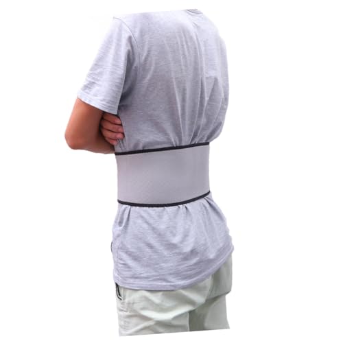 minkissy Children Waist Support Sports Waist Supporter Breathable Mesh Elastic Lumbar Brace Belt Grey for Boys and Girls