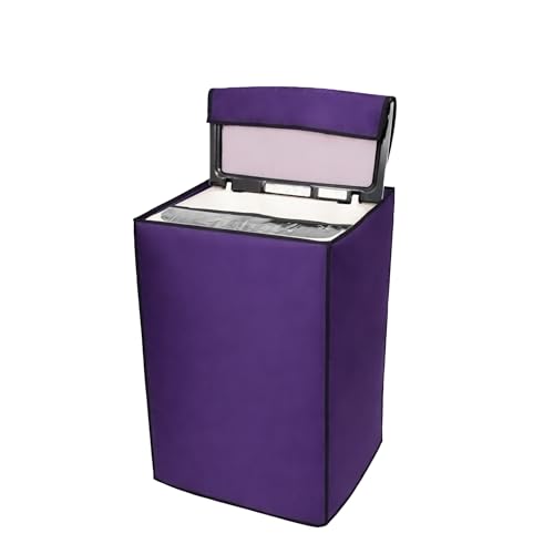 Image of Classic Top Load Washing Machine Cover Suitable For LG 11 Kg, 11.2 Kg, 11.5 Kg, 12 Kg, Waterproof & Dustproof (56cmsX56cmsX88cms, Purple)