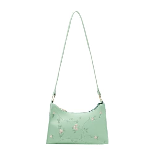 Shoulder Bags for Women，Floral Embroidery Prints Crossbody Bags Portable Underarm Bag Square Bag Crossbody Purses Handbags