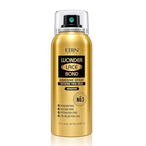 EBIN NEW YORK Wonder Lace Bond Adhesive Spray Sensitive, 2.7 Fl Oz