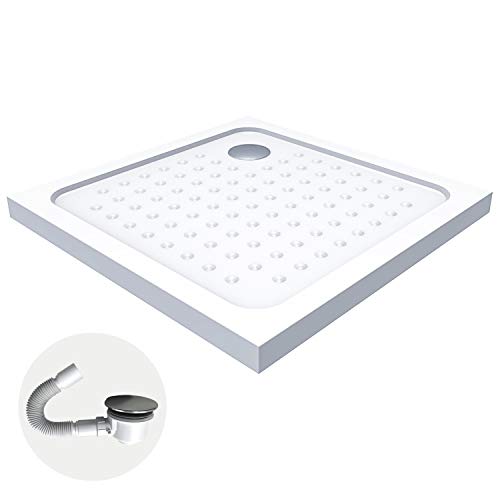 SANA Receveur de douche blanc 85 x 85 cm + siphon inclus