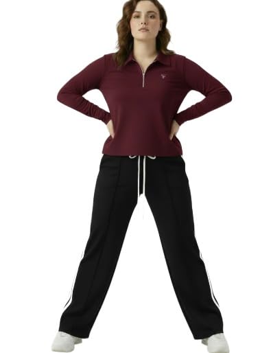 diaz Women’s Top & Jogger Set | Stylish Co-Ord Set for Women |Top & High Waist Jogger Pants Set for Ladies | Stretchable Cotton Gym Wear, Activewear & Loungewear Tracksuit|women top jogger set-picture-13