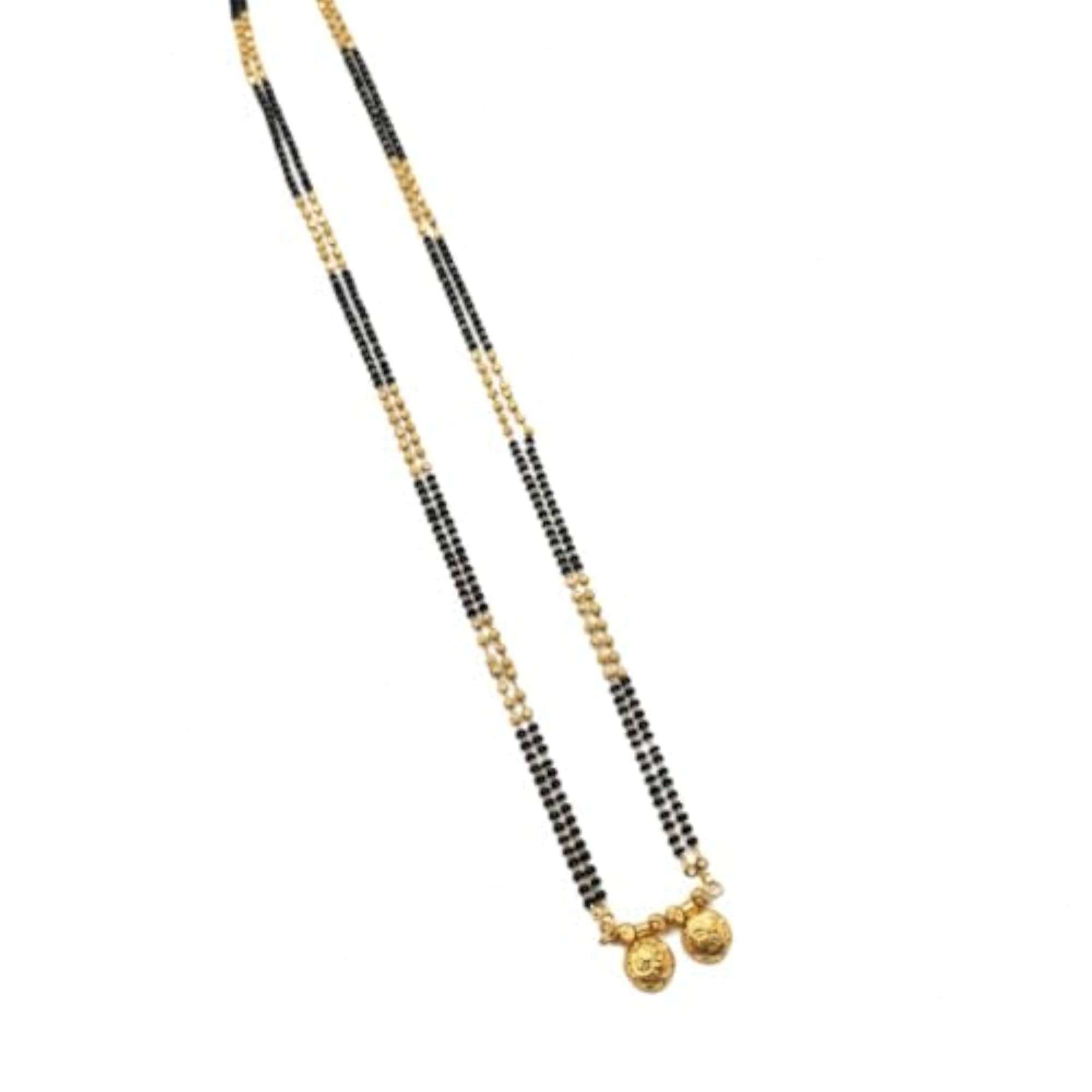 Gold Plated Extra Long Black Bead Lamba Vala Maharashtrian Mangalsutra