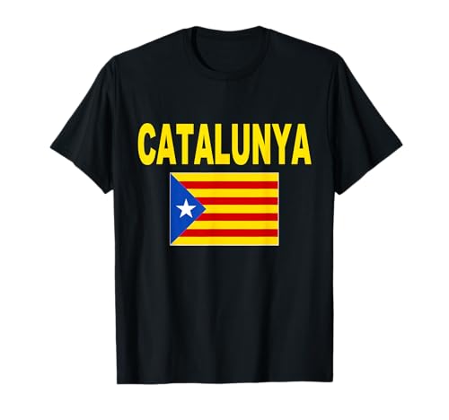 Camiseta Bandera Catalunya Cool Catalan Cataluña Estelada Banderas Camiseta