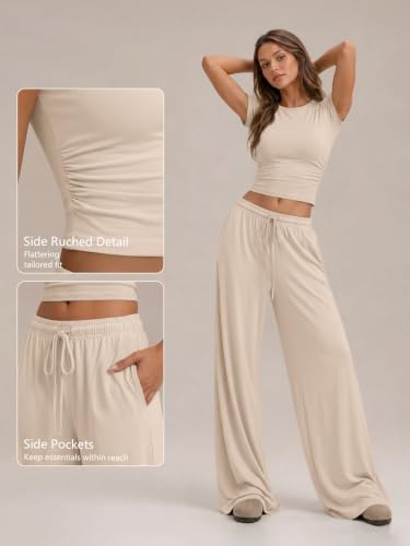 Image of Trendy Queen Women's 2 Piece Matching Summer Lounge Set with Pockets