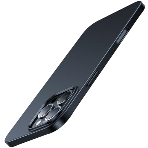 TORRAS Dr. Ultra Dünn für iPhone 16 Pro Max Hülle [Wie das Original] Rundumschutz Exzellente Samtiger Griff Handyhülle iPhone 16 Pro Max Schutzhülle Case Slim Schwarz
