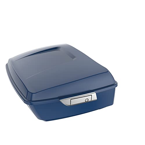 Mocardine Tour Pack for Harley, King Tour Pack Trunk Luggage for Harley Touring Street Glide, Electra Glide, Road King, Road Glide Special 2014-2023 (Billiard Blue)