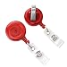 Translucent Red Retractable Badge Reel With Swivel Spring Clip by Specialist ID, Sold Individually