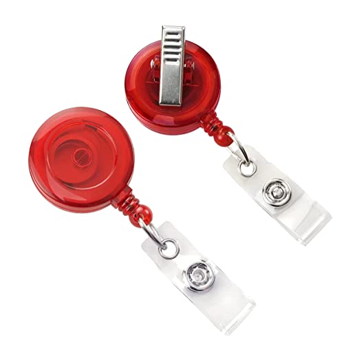 Bobine badge rétractable rouge pour simplifier vos journées de travail