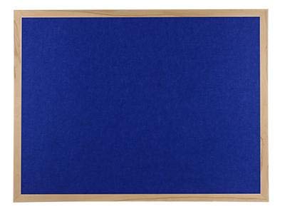 Polycolour FR® Noticeboard Class B Beech Frame 1800mm x 1200mm, Oxford Blue