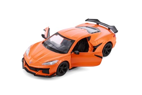 Chevy Corvette Z06, Orange 1:24 Escala Modelo Diecast miniatura 2