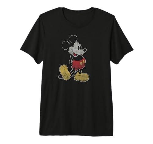 T-shirt Mickey Fade Disney Classic vêtement rétro imprimé souris adulte