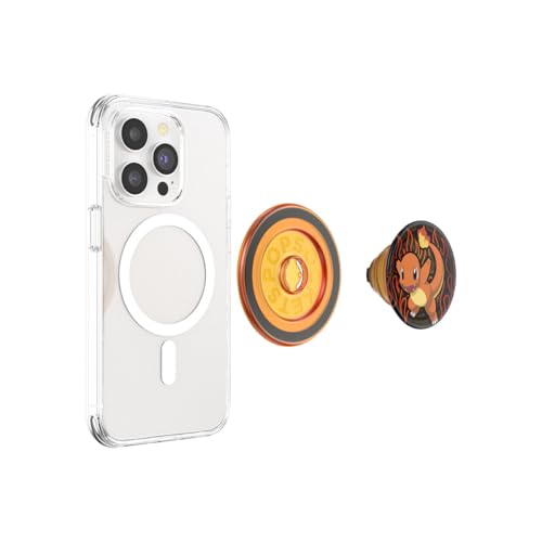 Image of PopSockets Phone Grip for MagSafe, Magnetic Holder, Phone Stand, Pokemon - Charmander Flame