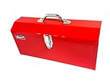 Homak 19-Inch Steel Hip-Roof Tool Box, Tall, Red, RD00119819