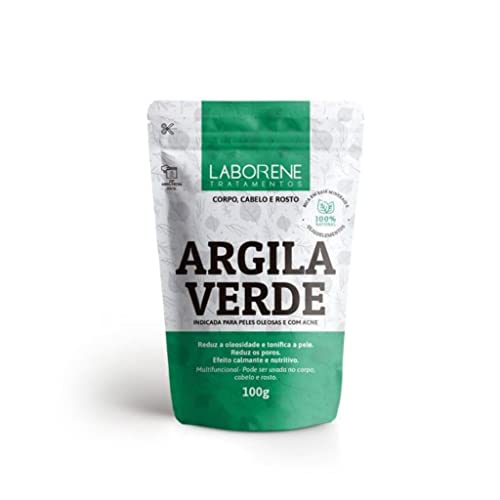 ARGILA VERDE ROSTO, CORPO E COURO CABELUDO LABORENE 100GR - AÇÃO ADSTRINGENTE, SECATIVA,CLAREADORA E ANTISSÉPTICA
