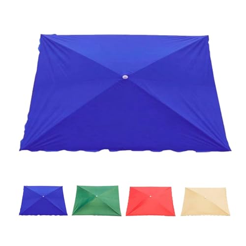 RTVGNSZSJL 3×3m 3x2m Tela De Recambio para Sombrilla，4 Varillas 6 Varillas Toldo De Repuesto De Patio Rectangular，Tela De Recambio para Mesa De Mercado Exteriores(Blue,400x300cm/13x10ft)