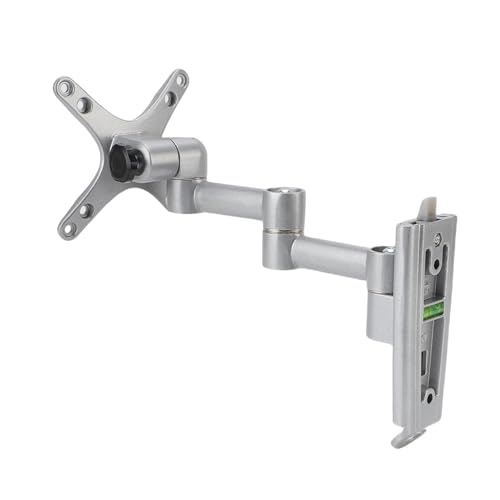 FTVOGUE Brazo para Pantalla, Soporte de Pared de Aleación de Aluminio para Pantallas de 13 a 30 Pulgadas, Soporte para Monitor de TV Resistente con Rotación de 180° y Gestión de Cables para