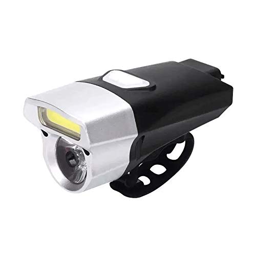 Luces de Bicicleta de montaña, Faro de Bicicleta de 120 lúmenes 2 LED, Faro de Bicicleta Recargable USB, luz Doble Independiente